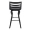 Armen Living Verne 30" Swivel Gray Faux Leather and Black Wood Bar Stool LCVRBABLGR30 - alternate 6